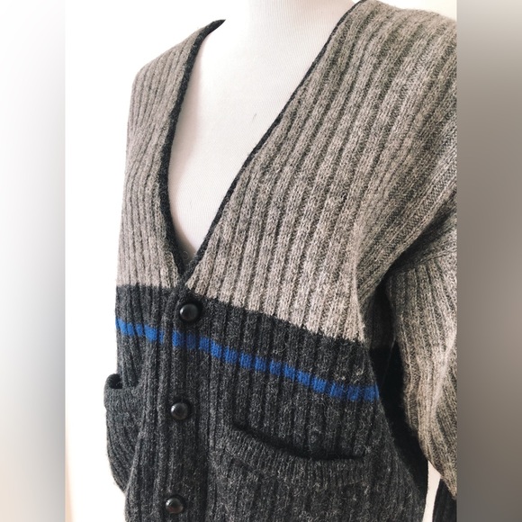 Vintage 80s Yves Saint Laurent Wool Cardigan / Vintage YSL Sweater - Picture 7 of 11